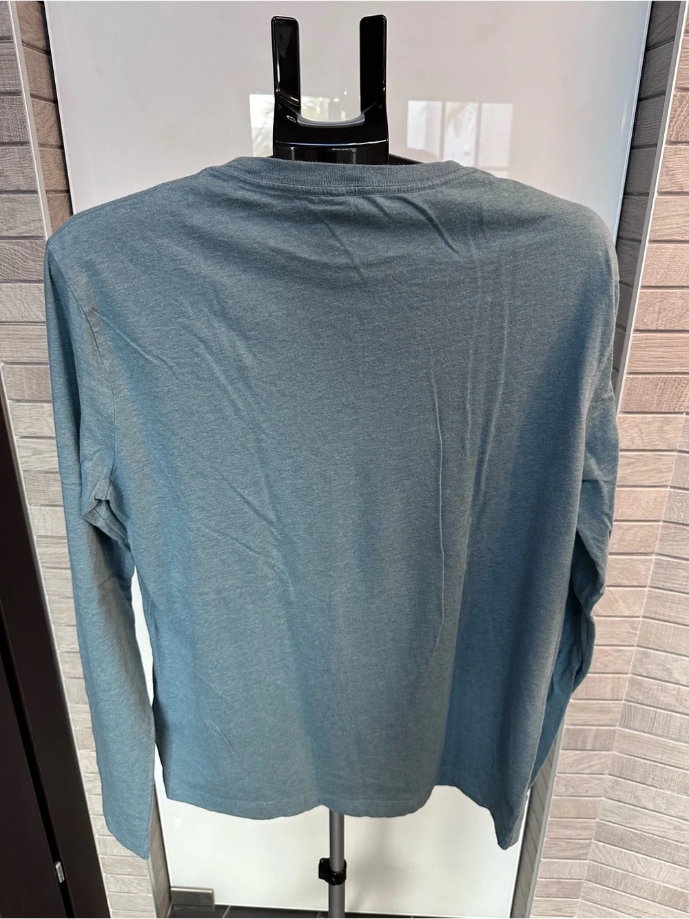 J. Crew Men's Long Sleeve Crewneck Tee in Dusty Blue